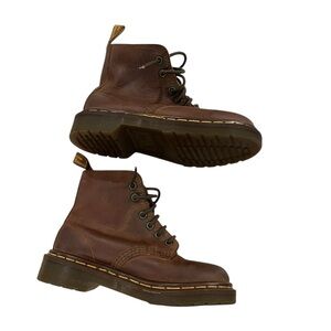 Vintage Dr. Martens Kids Brown Leather Made in England Boots Unisex